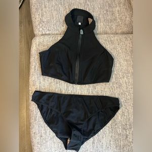 GIVENCHY BIKINI WITH ZIP NWOT black large